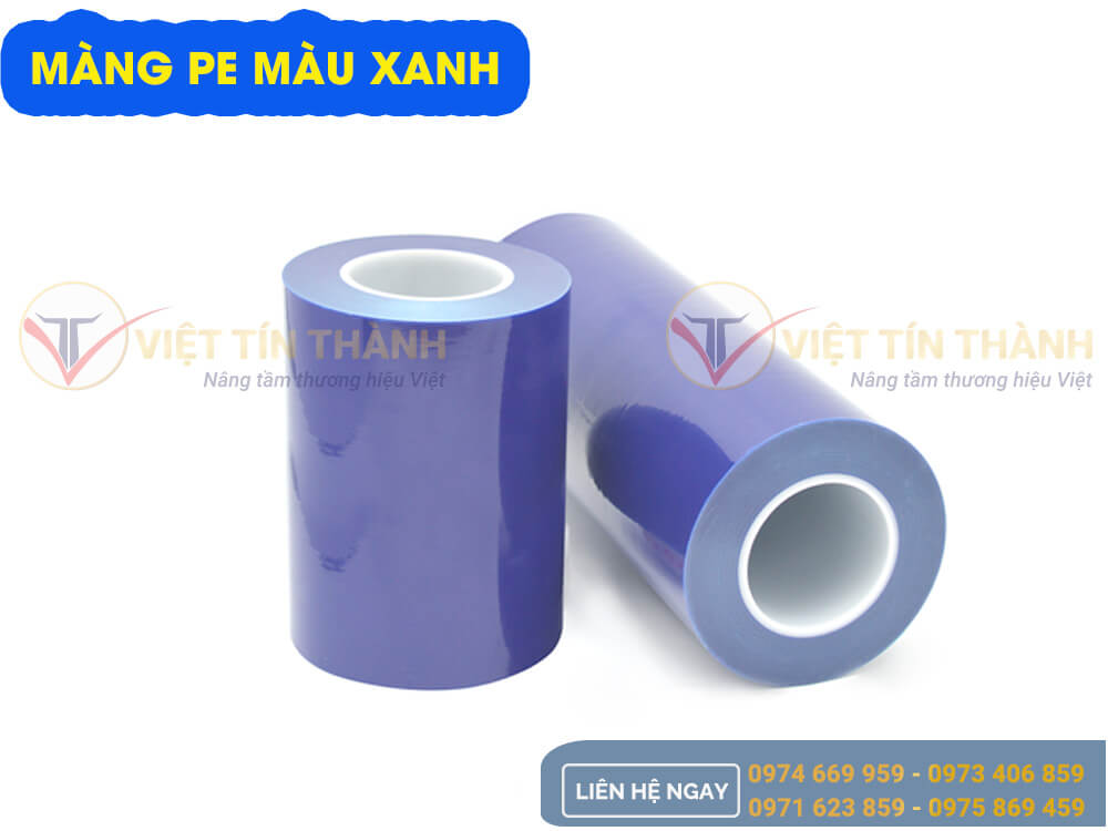 màng bảo vệ bề mặt pe màu xanh